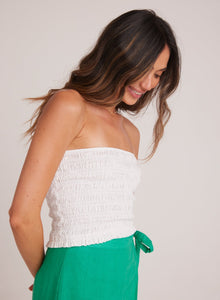 Smocked Tube Top | White