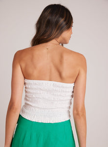 Smocked Tube Top | White