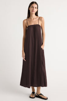 Karolina | Solange Crinkled Maxi Dress in Size Extra Small