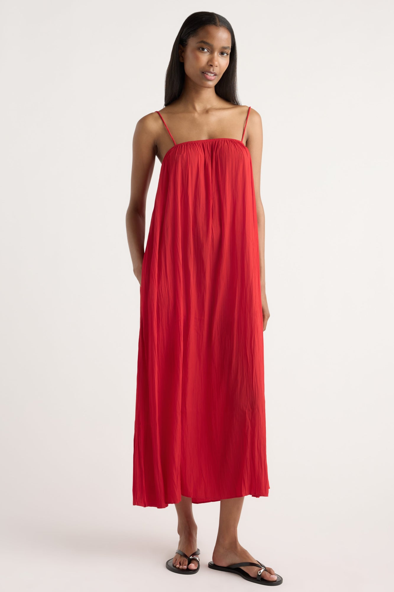 Isilda | Solange Crinkled Maxi Dress in Size Extra Small