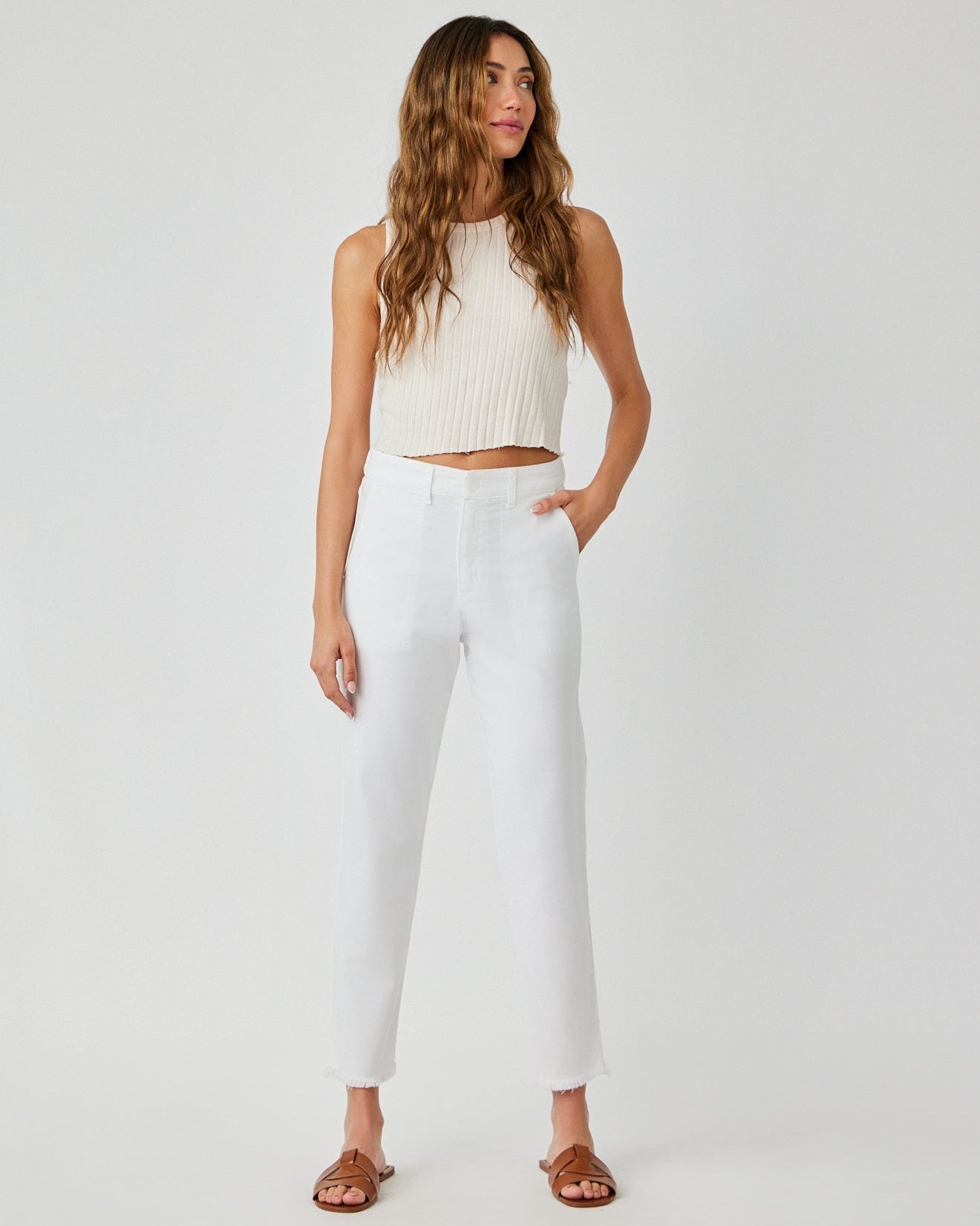 Sonny Fray Utility Pant  | White