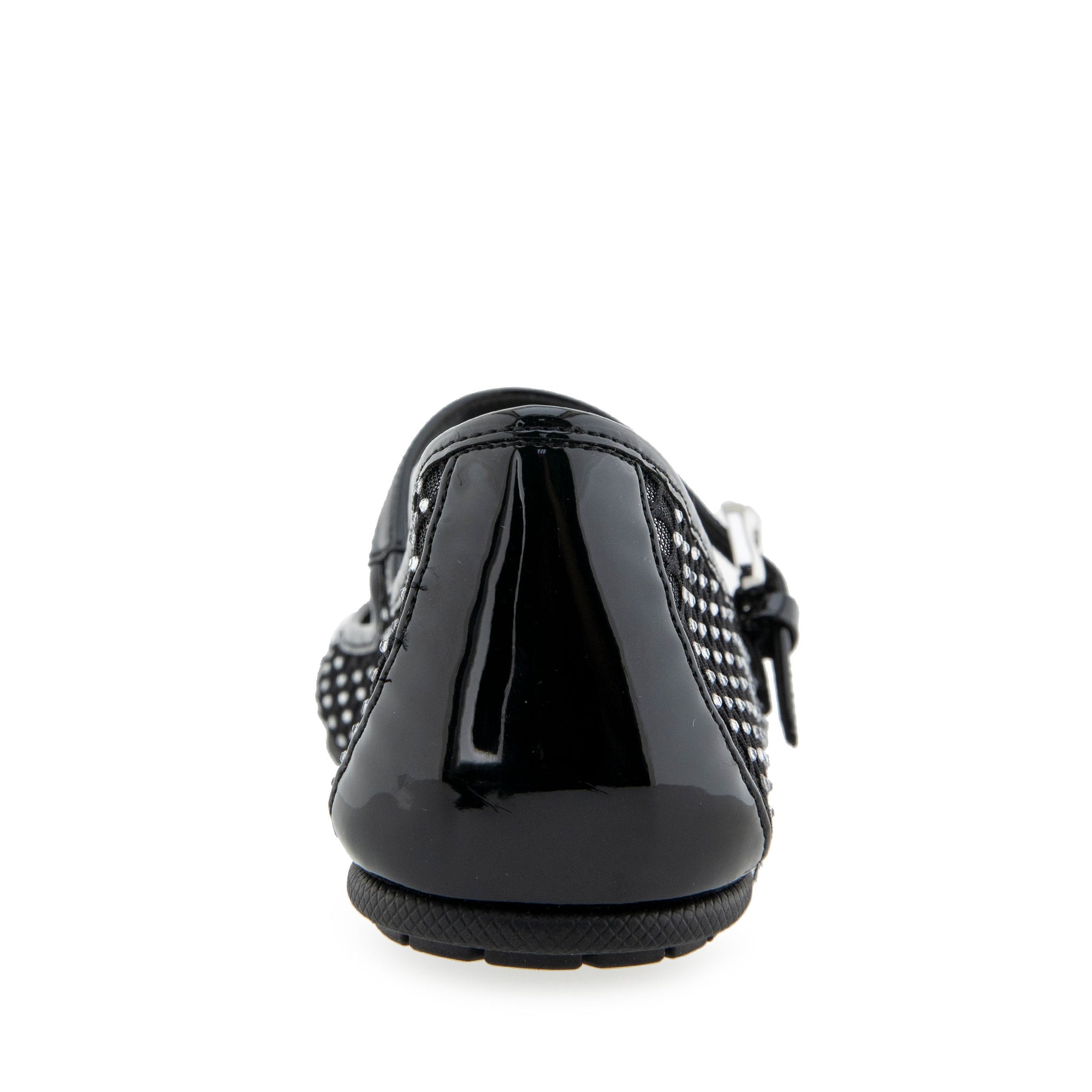 Peggy Casual Flat | Crystal/Black Mesh Fabric