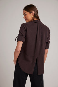 Split Back Button Down | Chestnut Brown