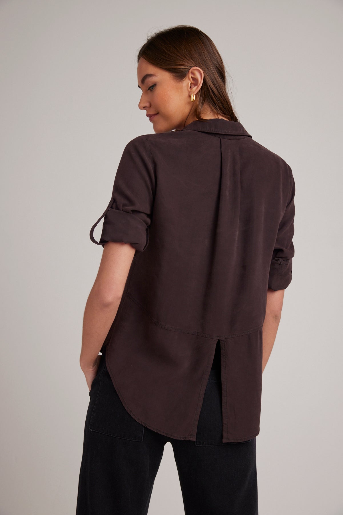 Split Back Button Down | Chestnut Brown