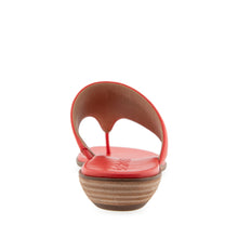 Gesa Sandal Flat | Eggnog/Racing Red Stripe Textured Fabric