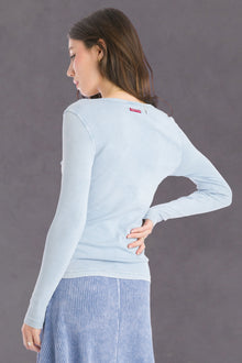 Women | Perfect Henley Tee | Mineral Wash 4
