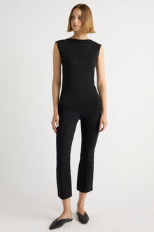 Mali | Tez Kick-Flare Ponte Stretch Pant in Size Small