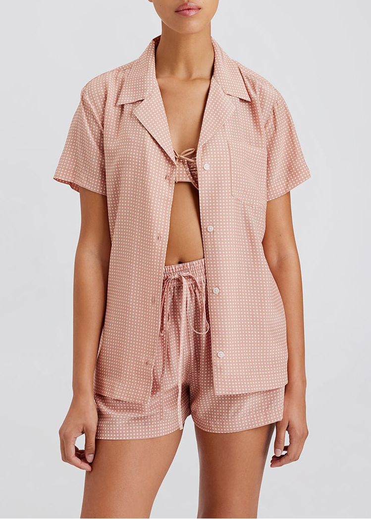 Womens | Dahlia Top | Baby Polkadot Taupe