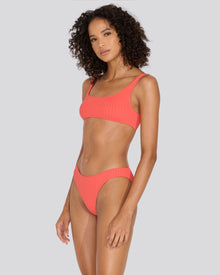 The Elle Ribbed Bikini Top - Solid & Striped