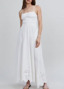 Womens | Eyelet Delta Midi Dress | Optic White