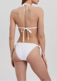 Womens | Iris Ribbed Bikini Bottom | Lilac Stripe