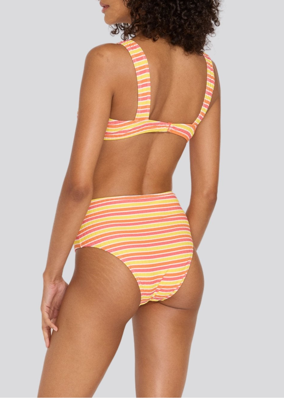 Womens | Lilo Ribbed Bikini Bottom | Sorbet Stripe