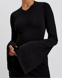 Womens | Narcia Knit Openback Mini Dress | Noir