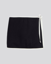 The Nola Ribbed Swim Skirt - Solid & Striped