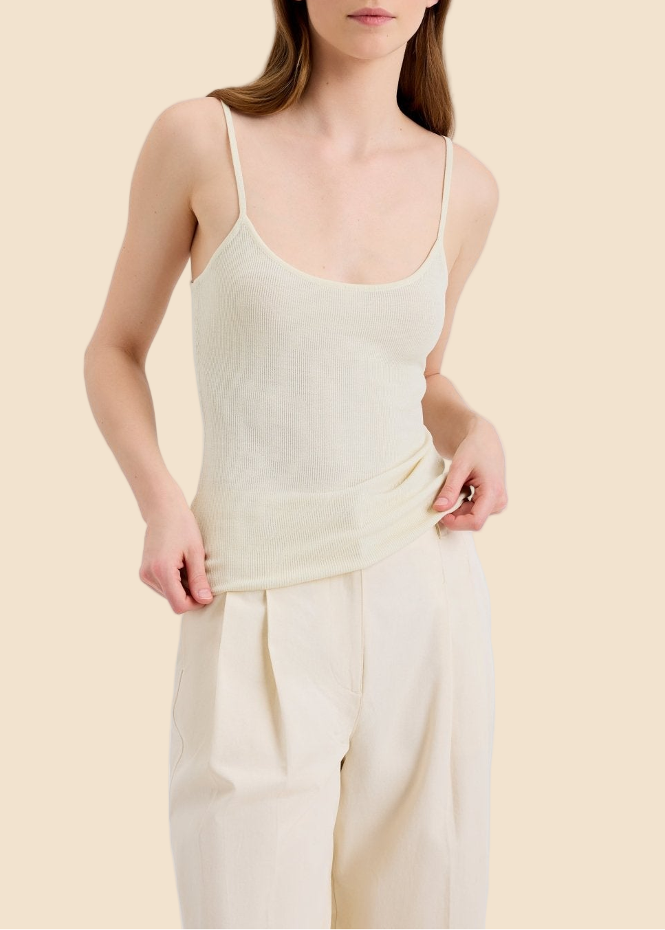 Womens | Selena Tank | Ecru