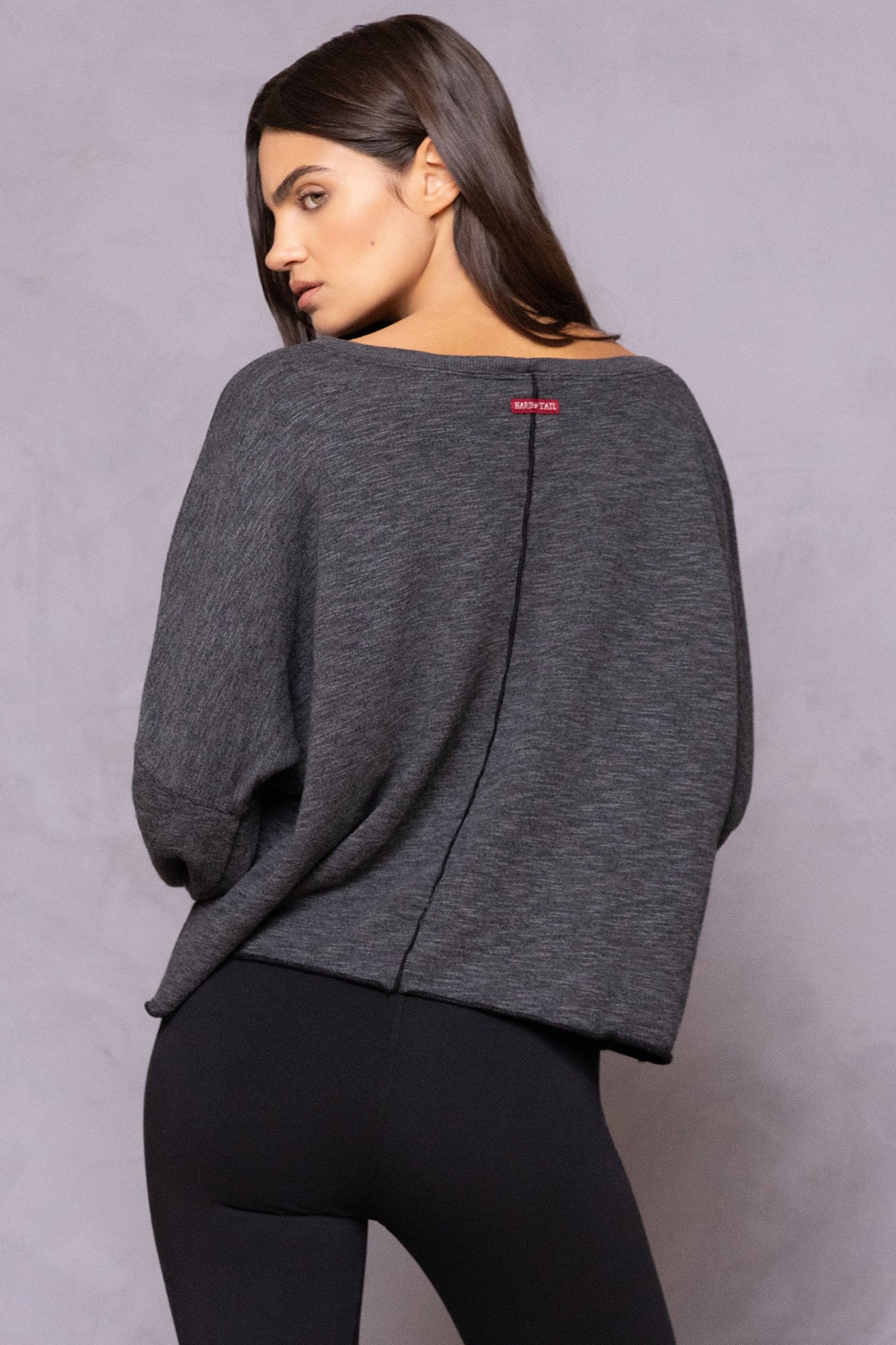 Women | Trifecta French Terry Balloon Sleeve Crop Sweatshirt | Black