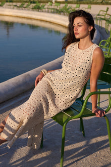 UNE PIECE-Crochet Dress OATMEAL