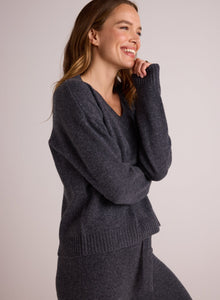 V-Neck Sweater | Charcoal