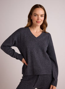 V-Neck Sweater | Charcoal