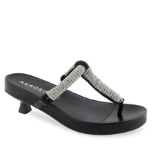 Crystal Sandal Dress Kitten Heel | Crystal/Black Rope