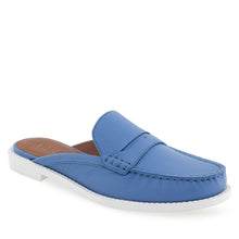 Salome Tailored Mule | Blue Jean Pebbled Leather