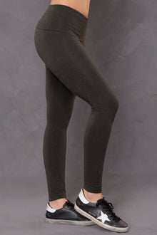 Women | Contour Rolldown Ankle Legging | Charcoal/Olive
