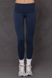 Women | Contour Rolldown Ankle Legging | Charcoal/Sailor