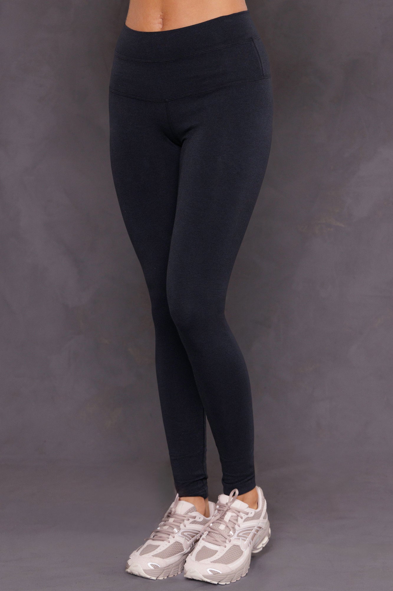 Women | High Rise Ankle Legging | Charcoal/Jet