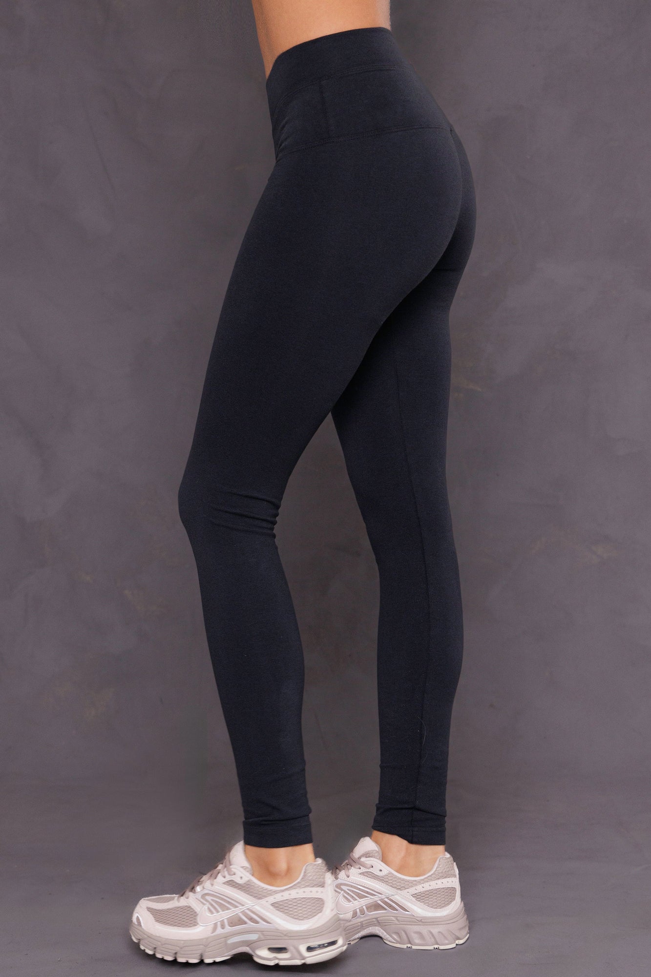 Women | High Rise Ankle Legging | Charcoal/Jet