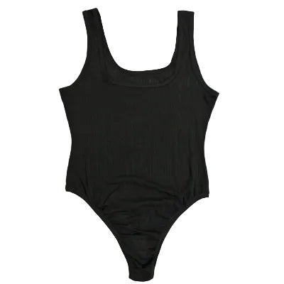 Square Neck Bodysuit | Black