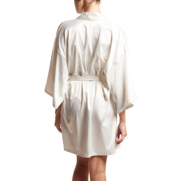 Luxe Satin Robe | Light Ivory