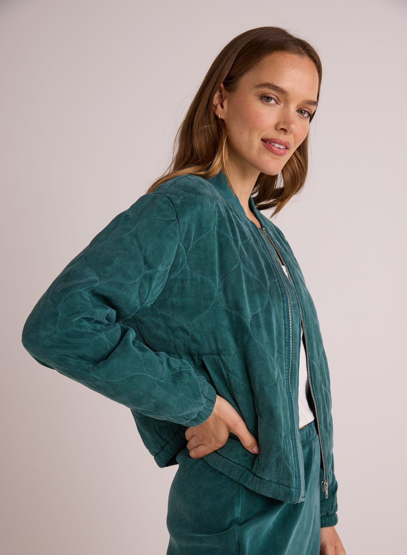 Wynter Quilted Bomber | Hunter Pine