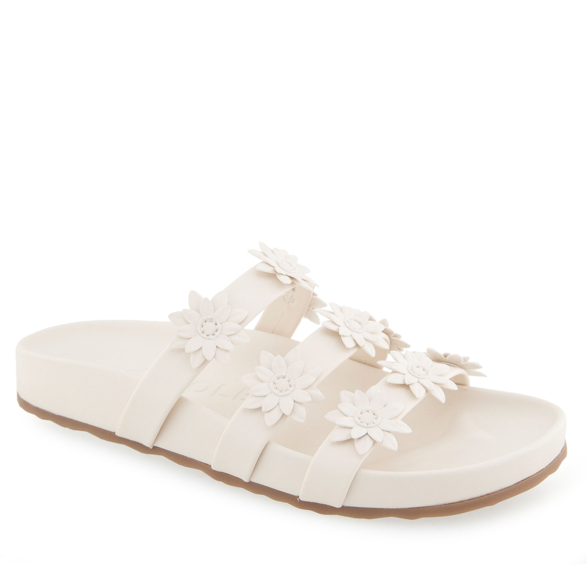 Leflor Sandal Footbed | Eggnog Faux Leather