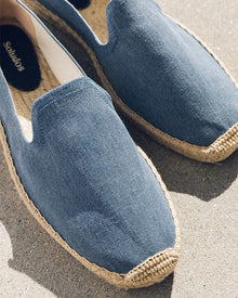 The Seville Smoking Slipper - Classic - Slate Blue - Men's - Men's Espadrilles - Slate Blue - Soludos -