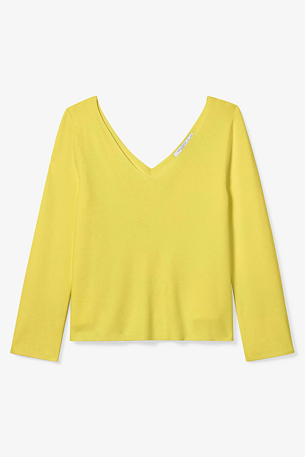 Packshot image of the Kara top in chartreuse | Exclude | Still
