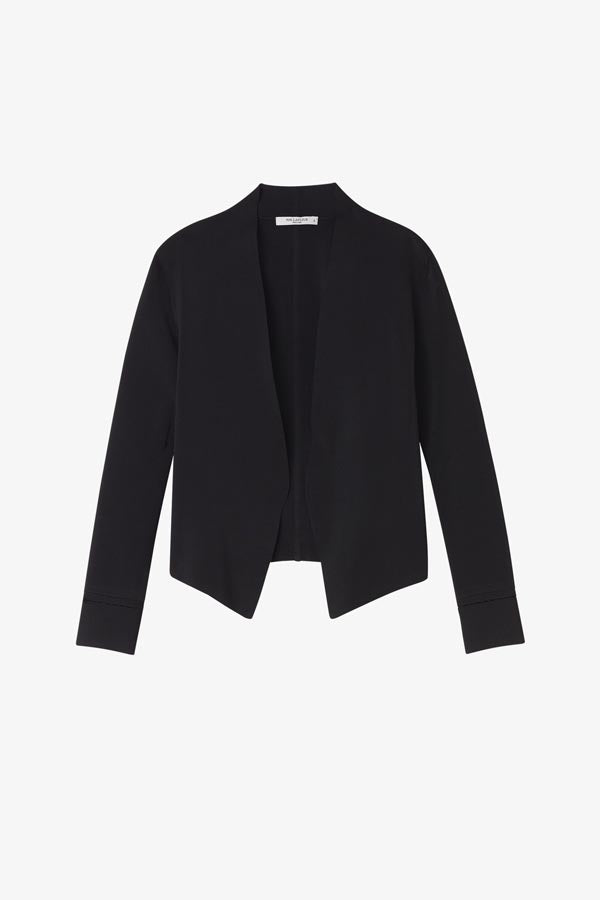 still image of the sant ambroeus jardigan in black | Exclude | Still